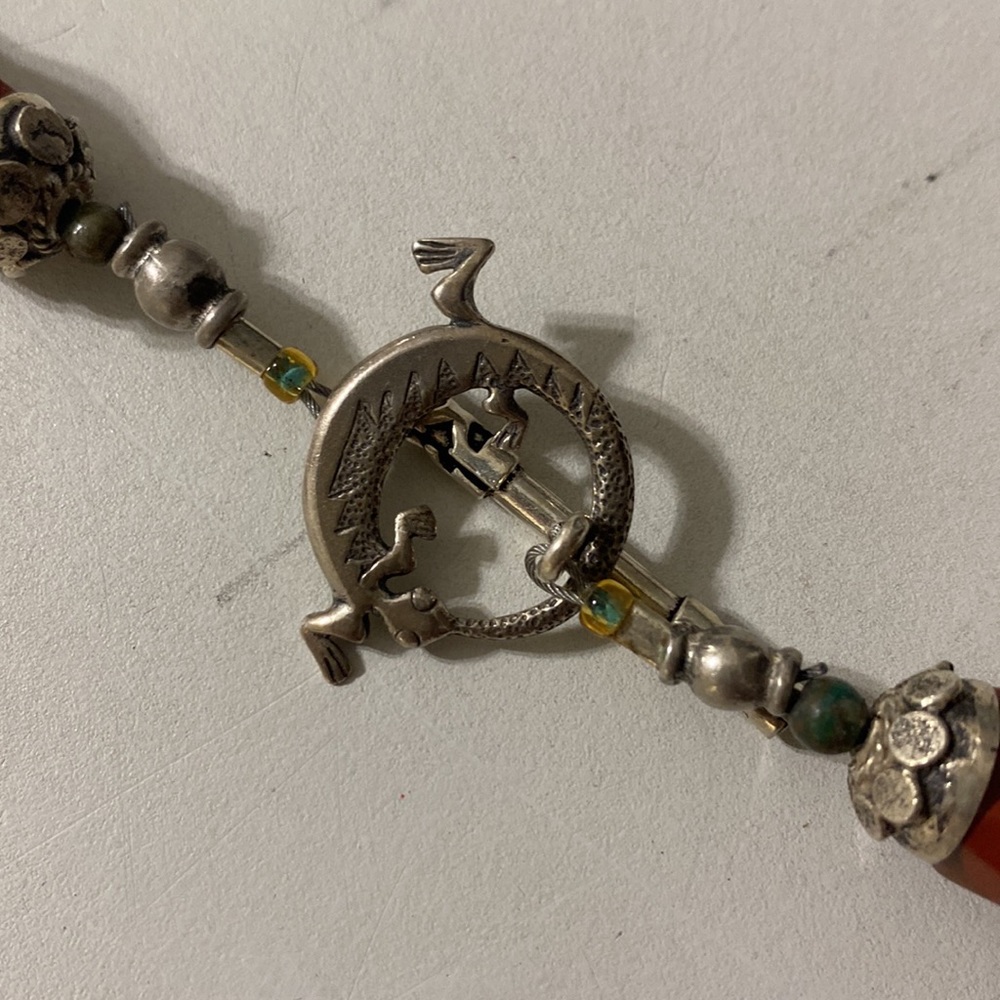 Beautiful 826, silver and stone  necklace - Picture 4 of 6
